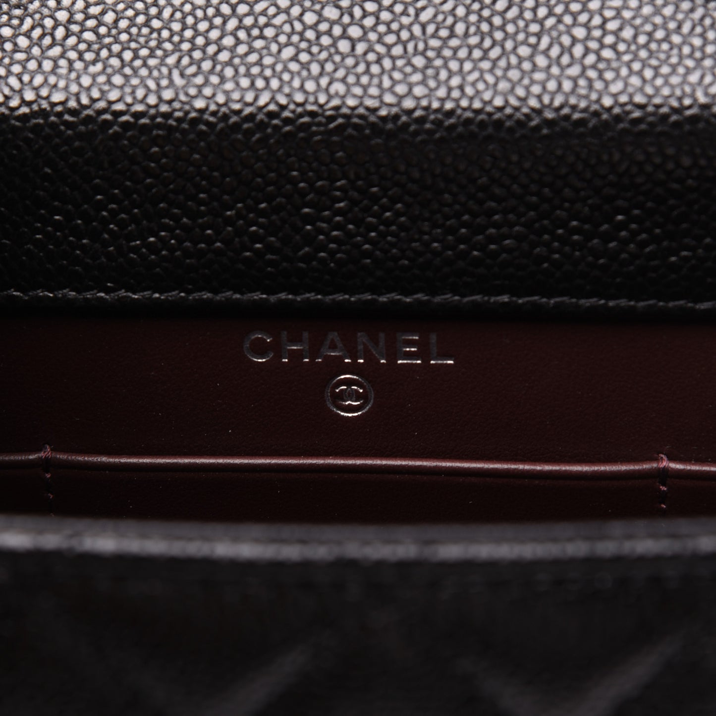 Caviar Quilted Classic Phone Holder Black