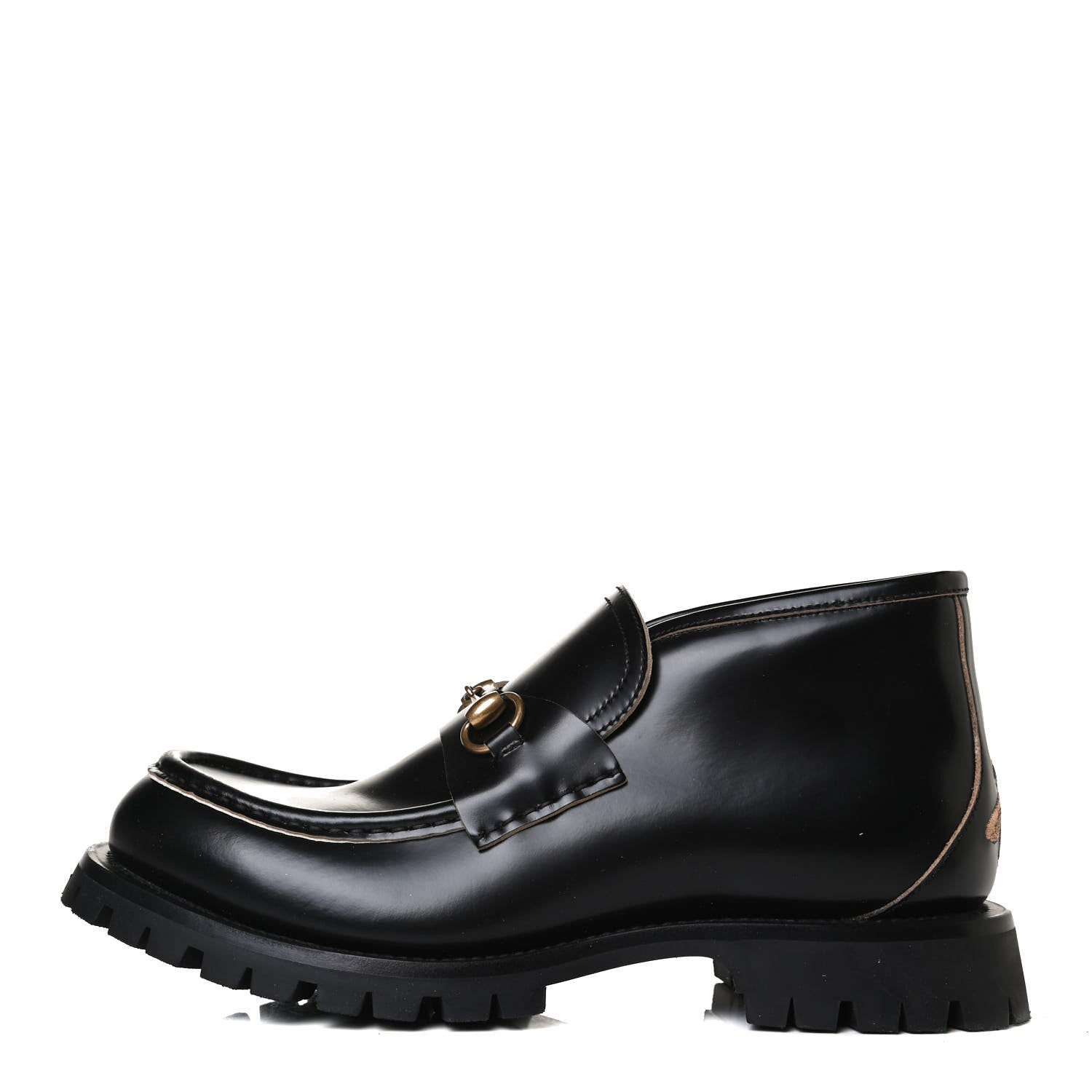 Gucci Cordovan Lux Mens Harald Horsebit Ankle Boots 9 Black 1 of 11