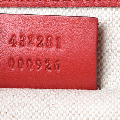 Gucci Calfskin Peony Small Chain Shoulder Bag Hibiscus Red 8 of 10
