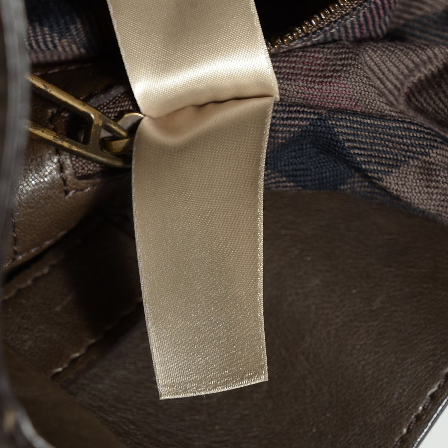 Lambskin Quilted Medium Enmore Shoulder Bag Brown