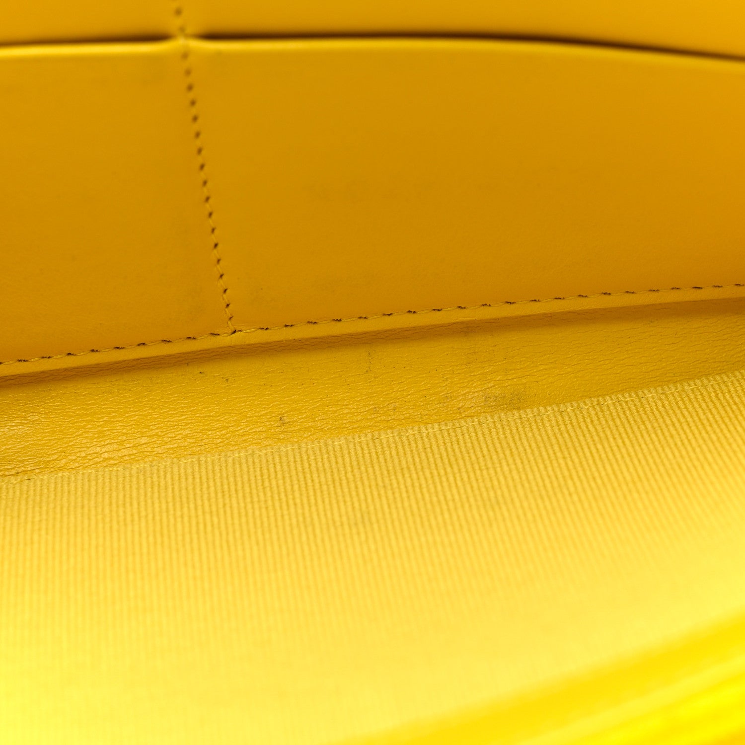 Chanel Caviar Quilted Large Gusset Zip Around Wallet Yellow 9 of 12