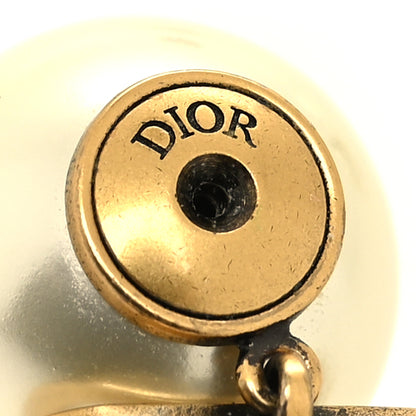 Christian Dior Pearl Logo Earrings Gold 4 of 4