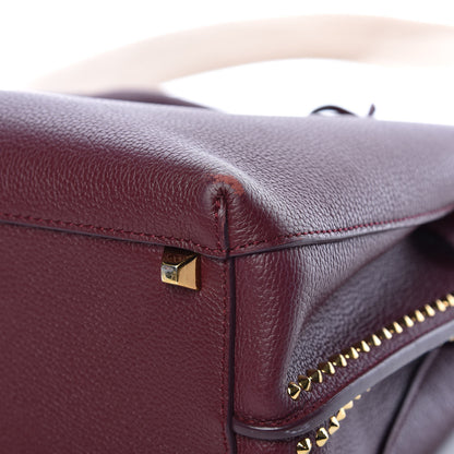 MCM Grained Calfskin Studded Medium Milla Tote Rustic Brown 12 of 14