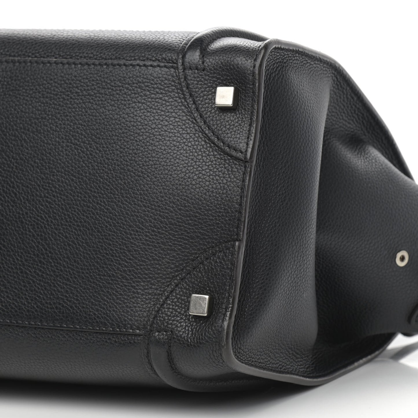 Drummed Calfskin Mini Luggage Black