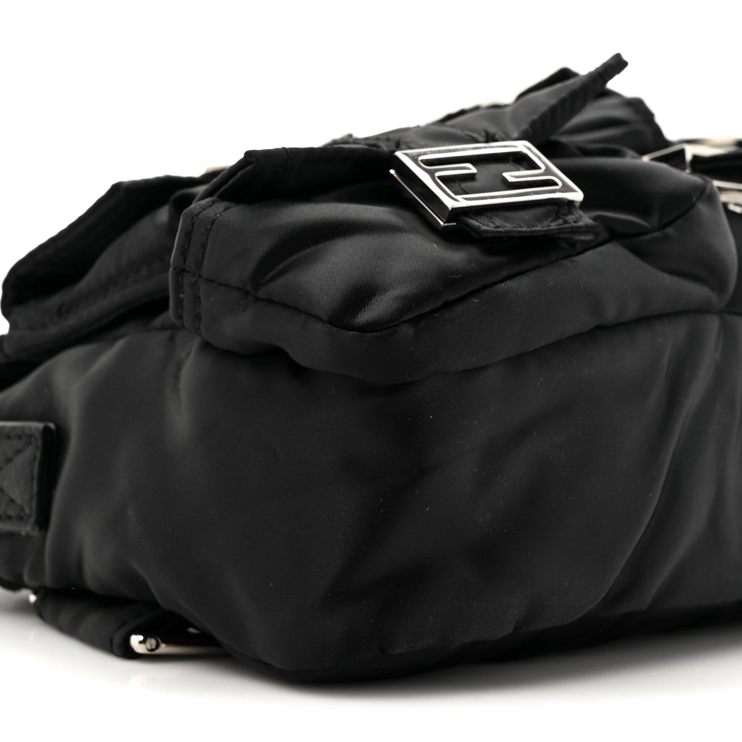 Econyl Cuoio Romano Multipocket Baguette Black
