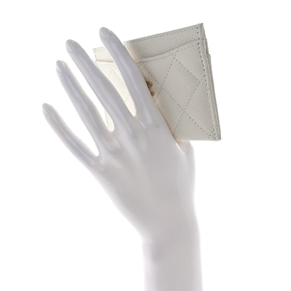 Chanel Caviar Quilted Card Holder White 2 of 9