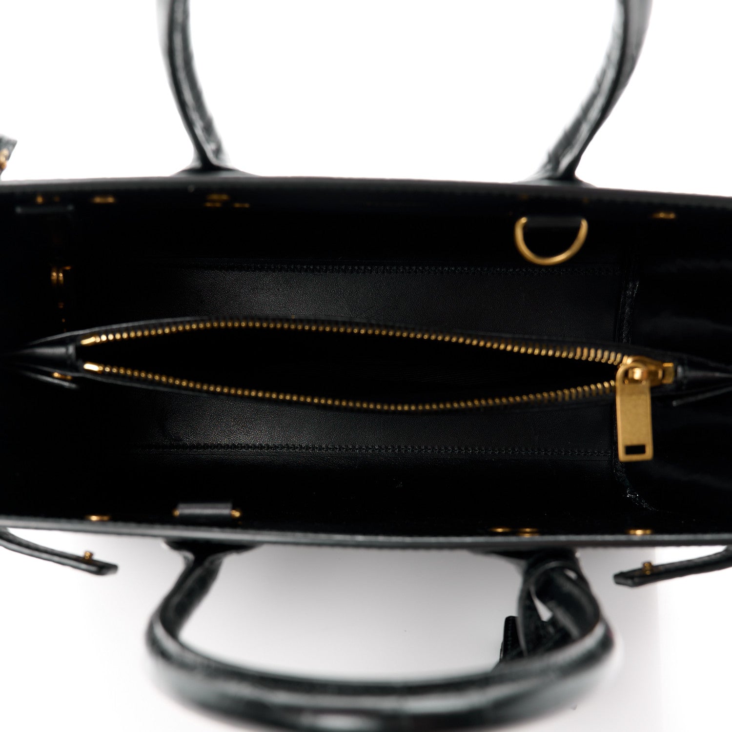 Saint Laurent Calfskin Crocodile Embossed Baby Sac De Jour Black 5 of 12