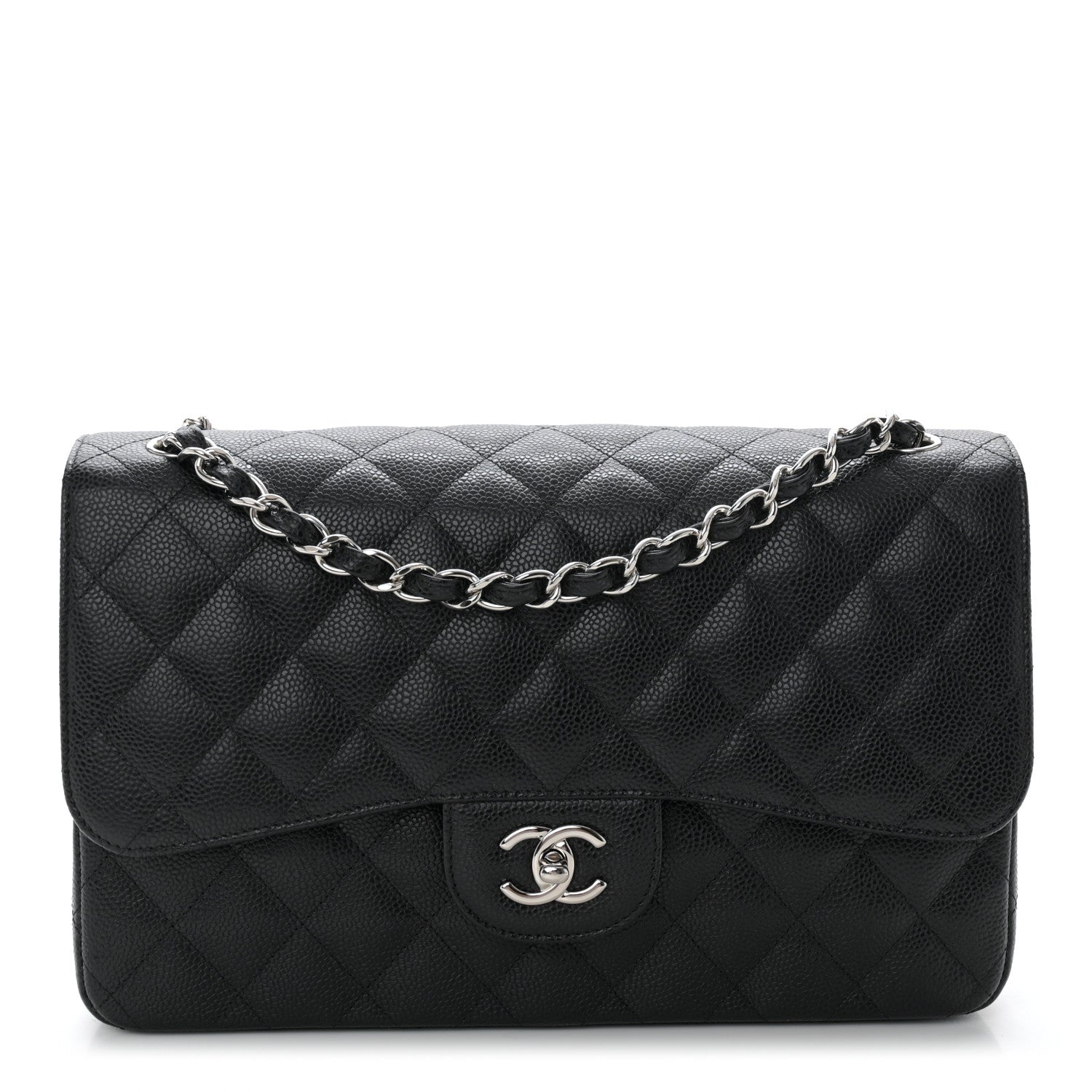 Chanel Caviar Quilted Jumbo Double Flap Black 1 of 10
