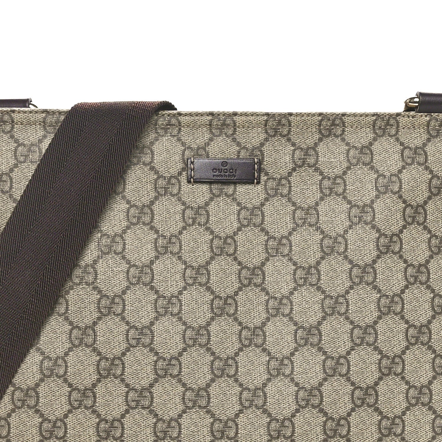 Gucci GG Supreme Monogram Medium Flat Messenger Bag Dark Brown 5 of 10