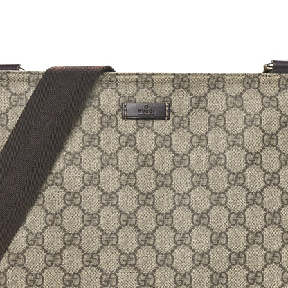 Gucci GG Supreme Monogram Medium Flat Messenger Bag Dark Brown 5 of 10