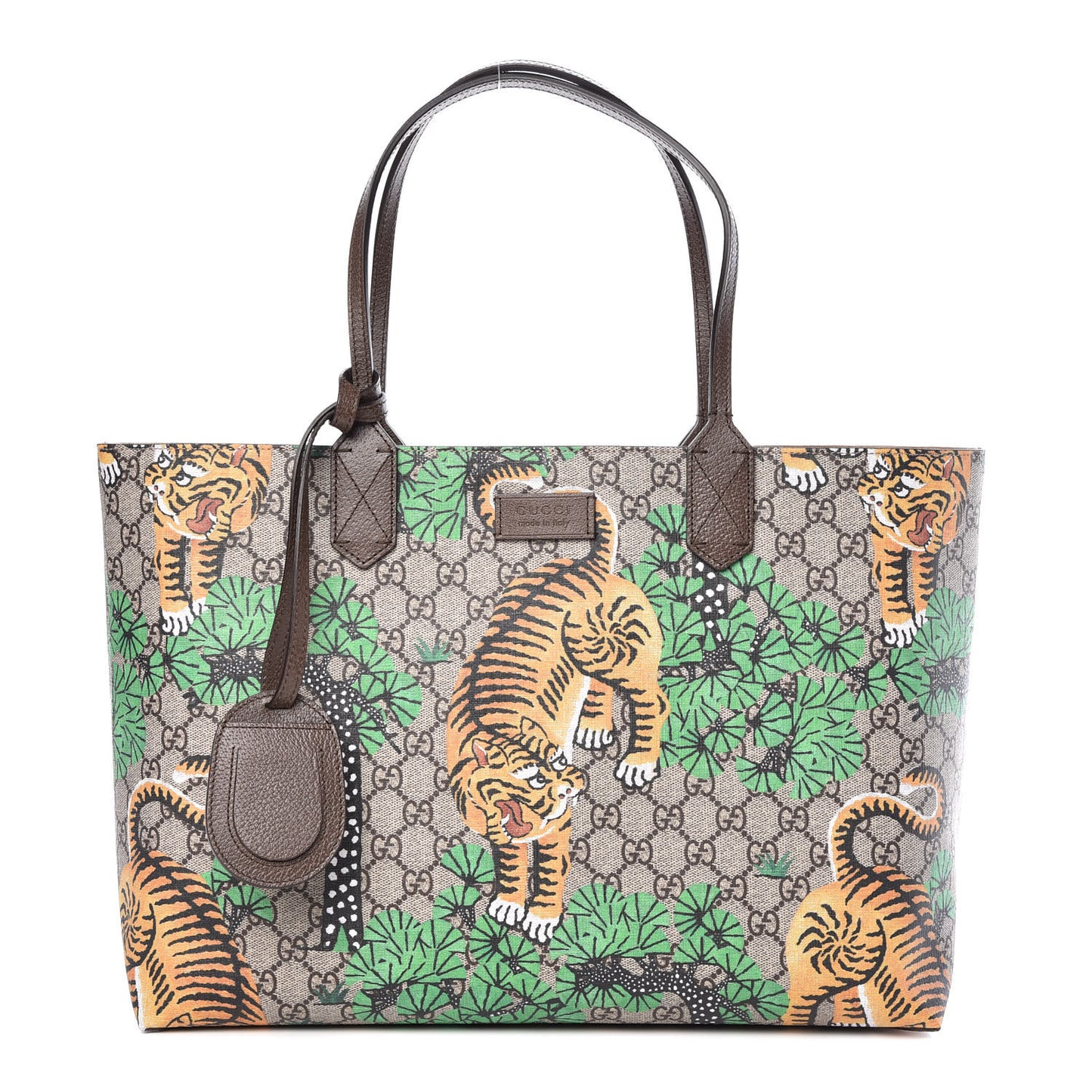 GG Supreme Monogram Bengal Medium Shopping Tote Beige Yard