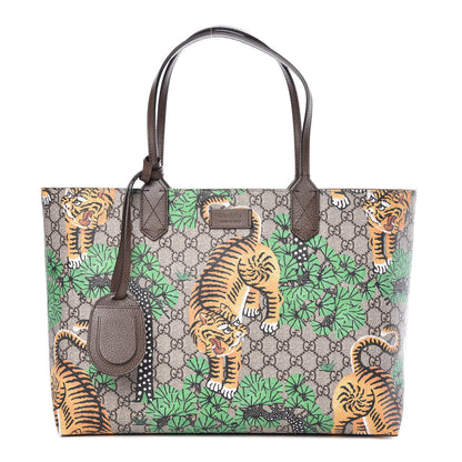 Gucci GG Supreme Monogram Bengal Medium Shopping Tote Beige Yard 1 of 9
