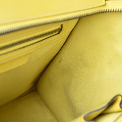 Celine Drummed Calfskin Micro Luggage Citron 16 of 19