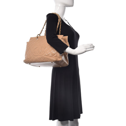 Chanel Caviar Quilted Grand Timeless Tote GTT Beige 2 of 21