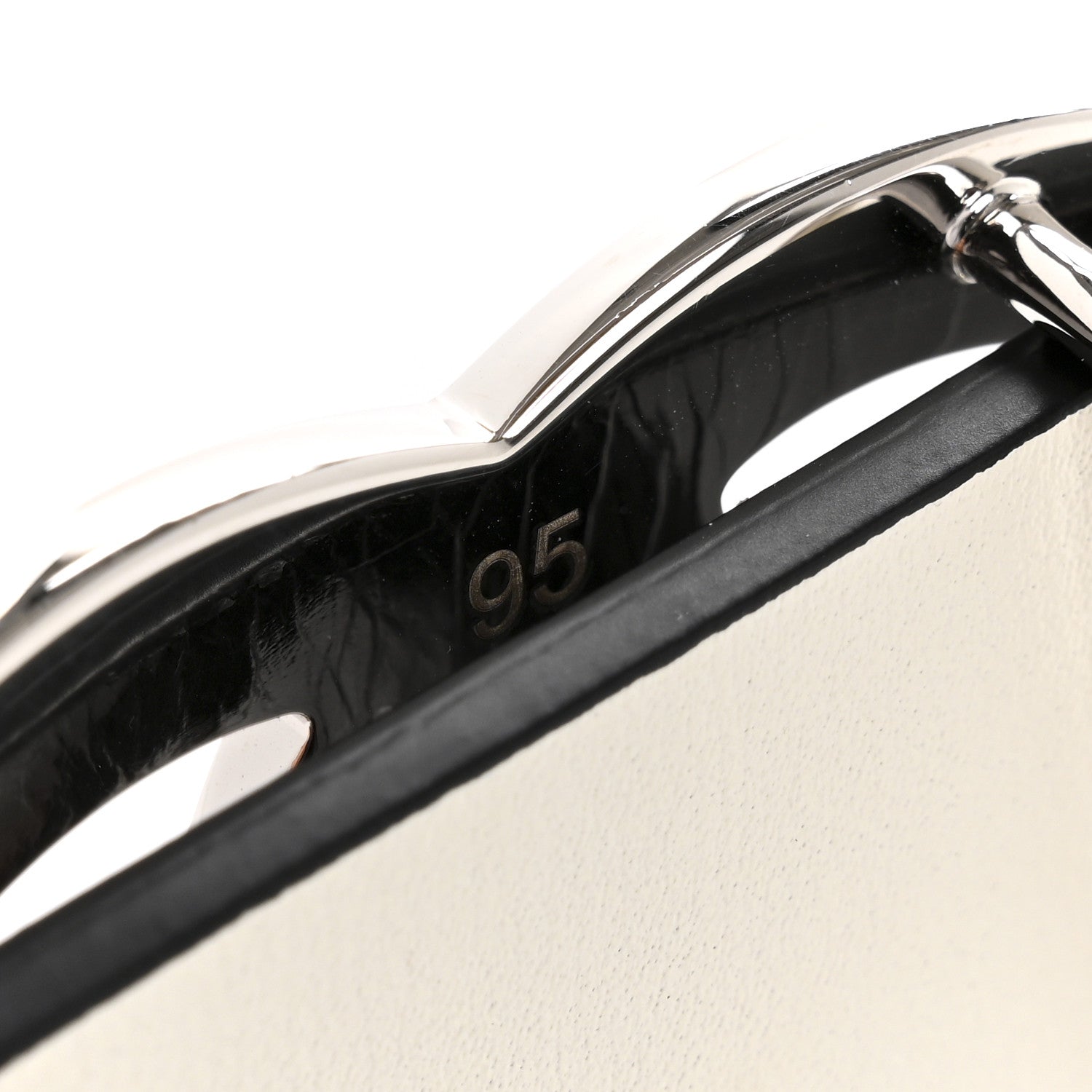 Chanel Calfskin CC Reversible Belt 95 38 Black White 7 of 8