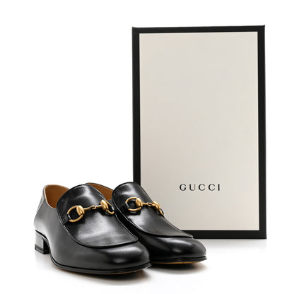 Gucci Goatskin Womens Horsebit Mid-Heel Loafers 38 Black 9 of 9