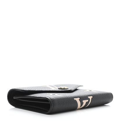 Louis Vuitton Empreinte Monogram Giant Victorine Wallet Black Beige 4 of 7
