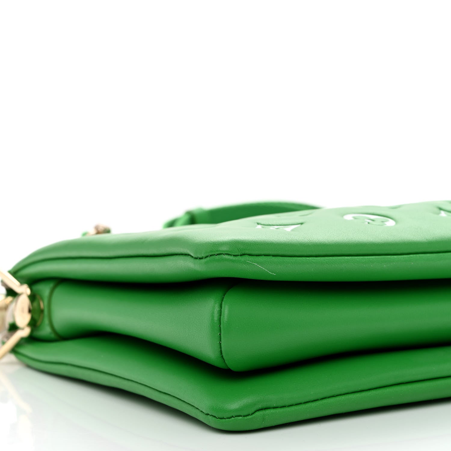 Louis Vuitton Lambskin Embossed Monogram LV Match Coussin PM Green White 9 of 10