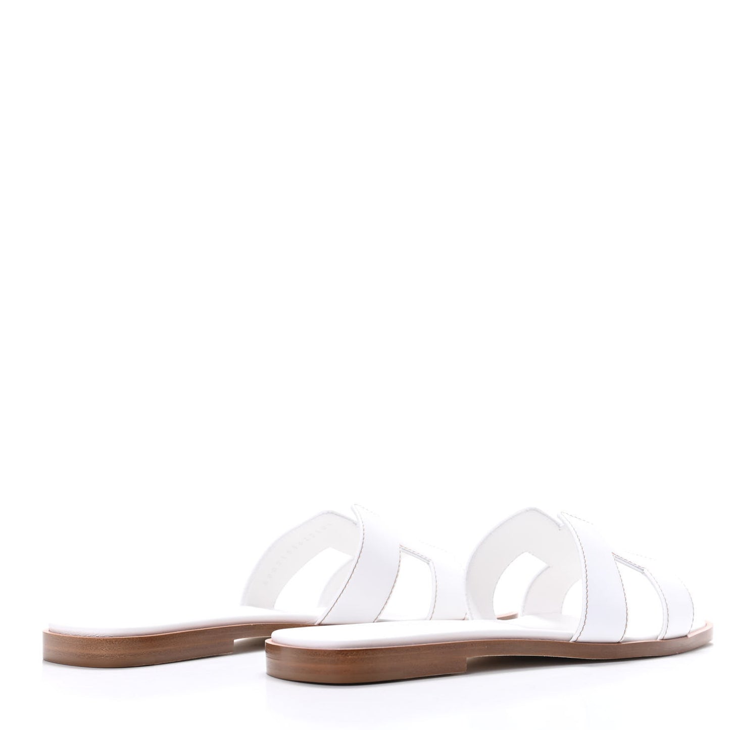 Box Calfskin Oran Sandals 37 White
