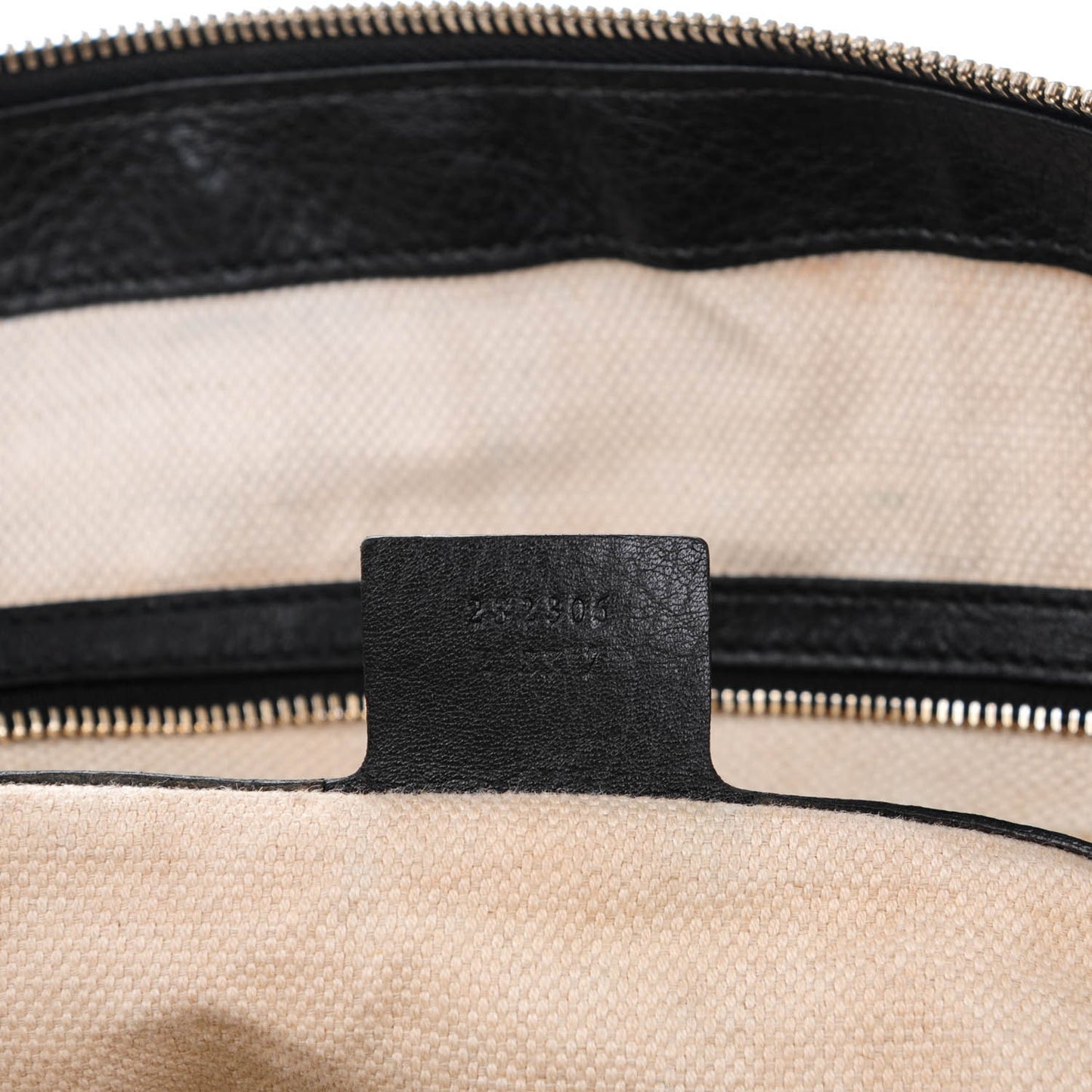 Pebbled Calfskin Large Soho Top Handle Bag Black