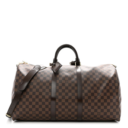 Louis Vuitton Damier Ebene Keepall Bandouliere 55 1 of 12