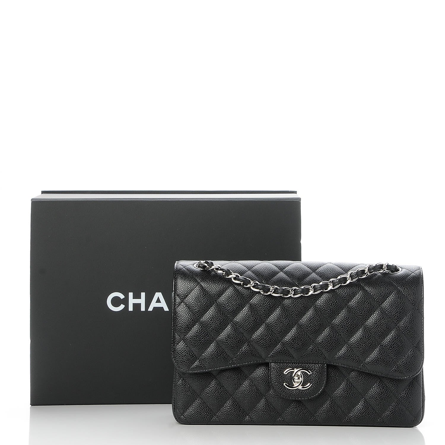Chanel Caviar Quilted Jumbo Double Flap Black 9 of 9