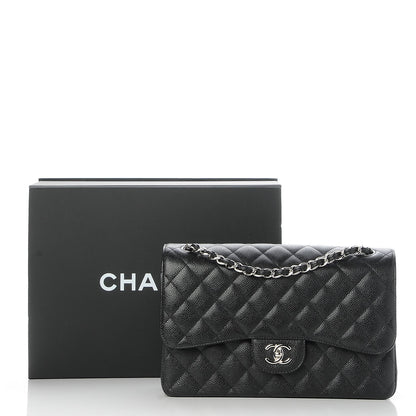 Chanel Caviar Quilted Jumbo Double Flap Black 9 of 9