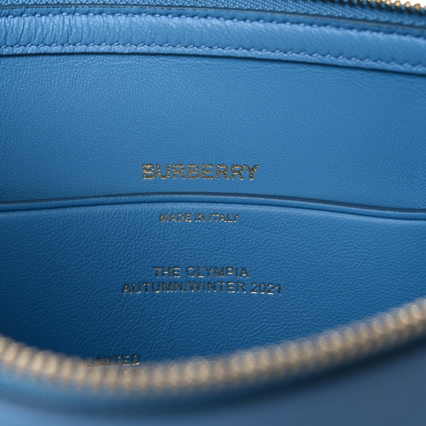 Lambskin Small Olympia Chain Shoulder Bag Pale Blue