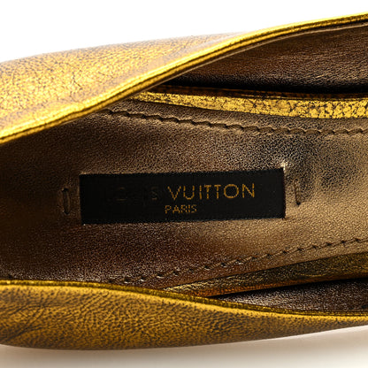 Louis Vuitton Metallic Lambskin Last Dance Pumps 38 Gold 7 of 7