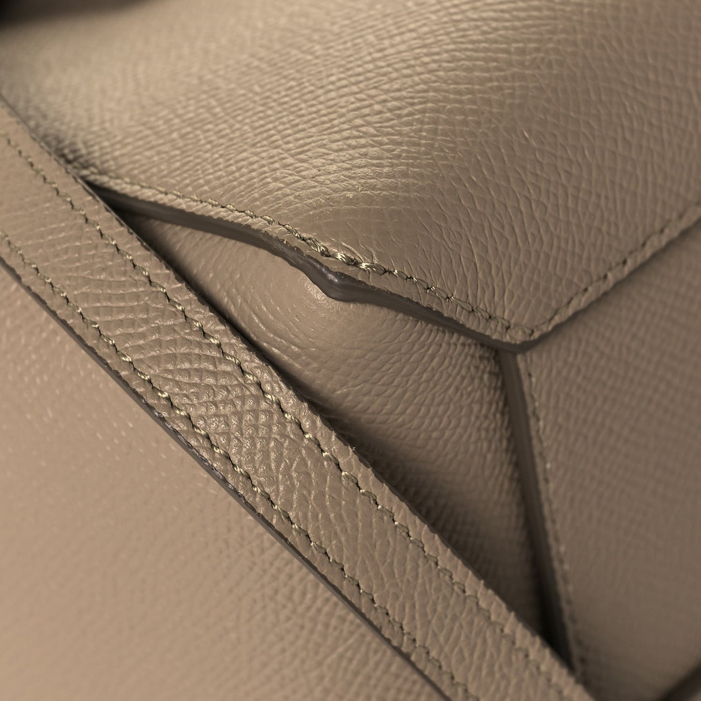 Grained Calfskin Nano Belt Bag Light Taupe