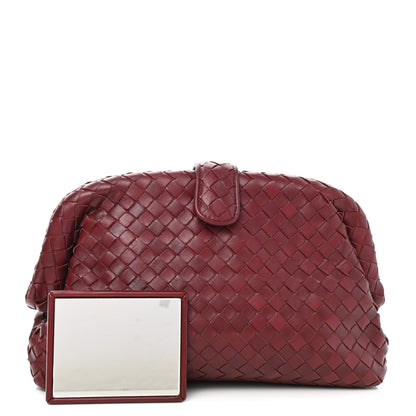 Bottega Veneta Nappa Intrecciato The Lauren 1980 Clutch Gigolo Red 1 of 9