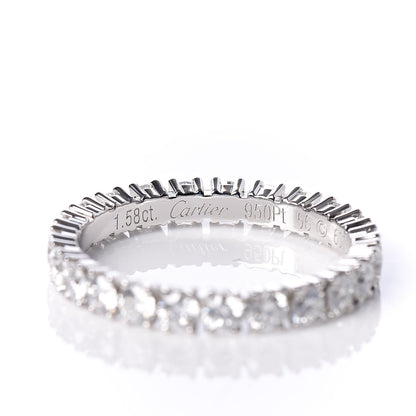 Cartier Platinum Diamond 1.58ct Eternity Ring 56 7.5 4 of 7