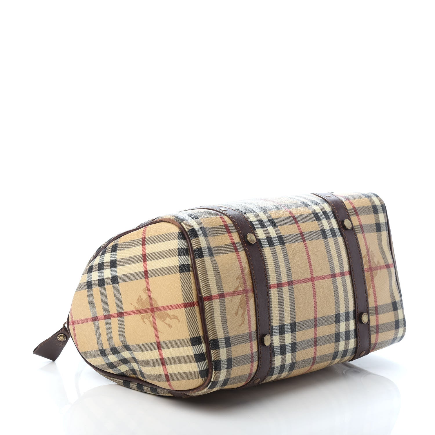 Burberry Haymarket Check Studded Bowler Brown 4 of 11