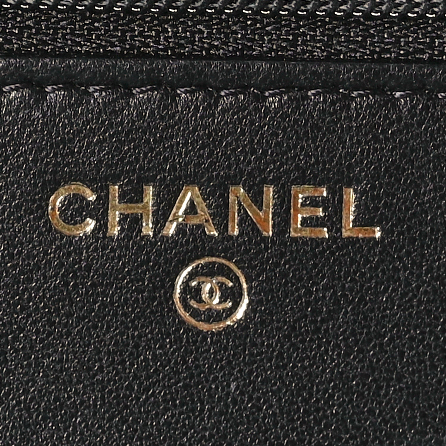 Chanel LAmbskin Chevron Boy Wallet On Chain WOC Black 6 of 12