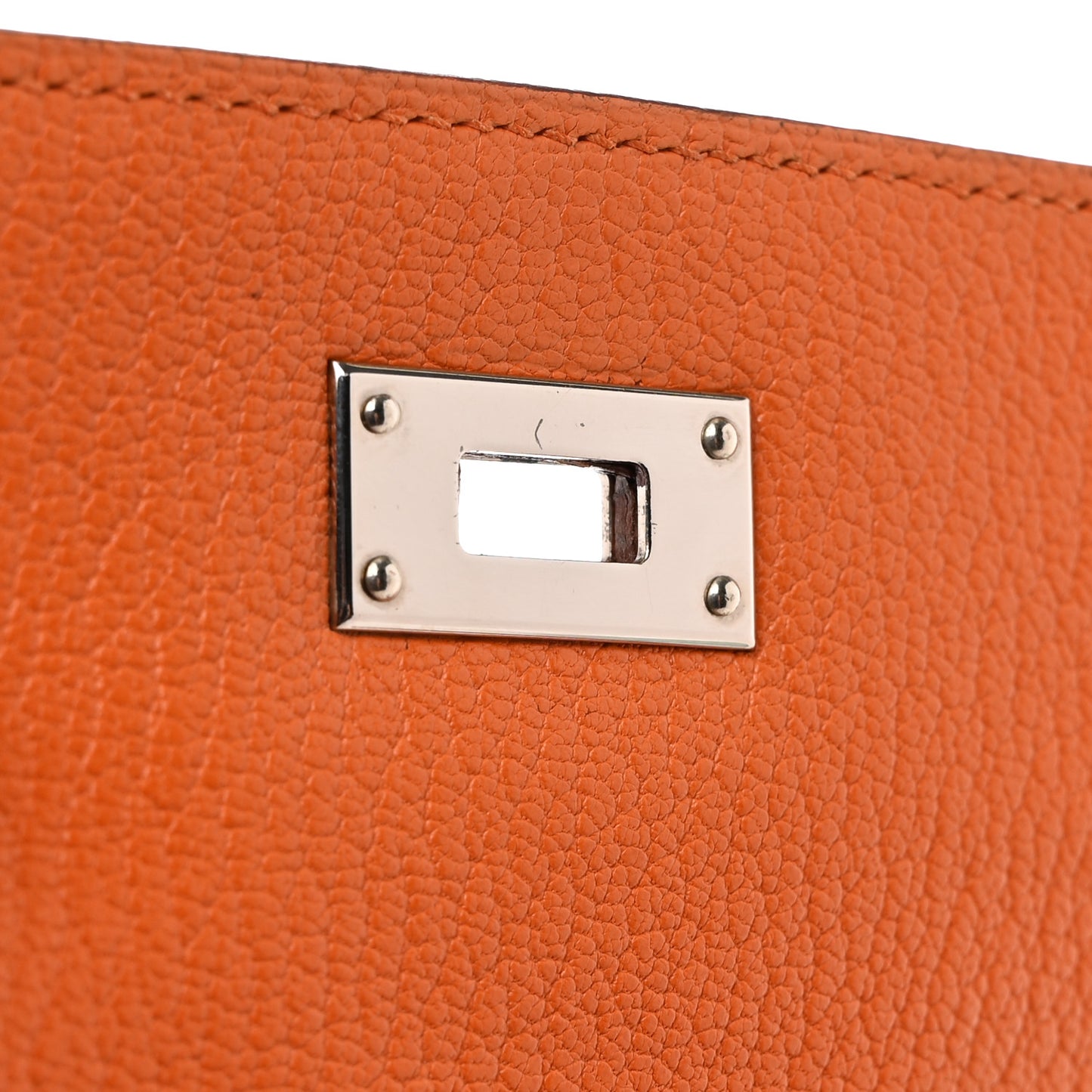 Chevre Mysore Kelly Compact Wallet Orange