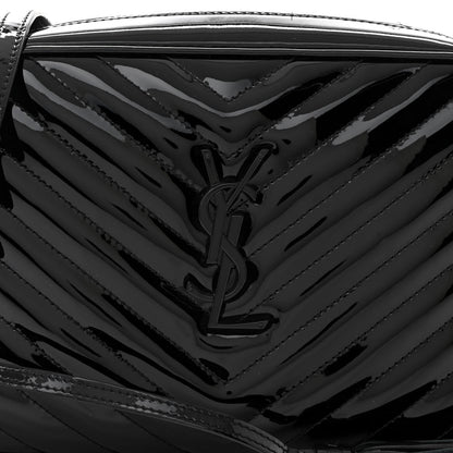 Saint Laurent Patent Calfskin Matelasse Monogram Lou Camera Bag Black 8 of 10