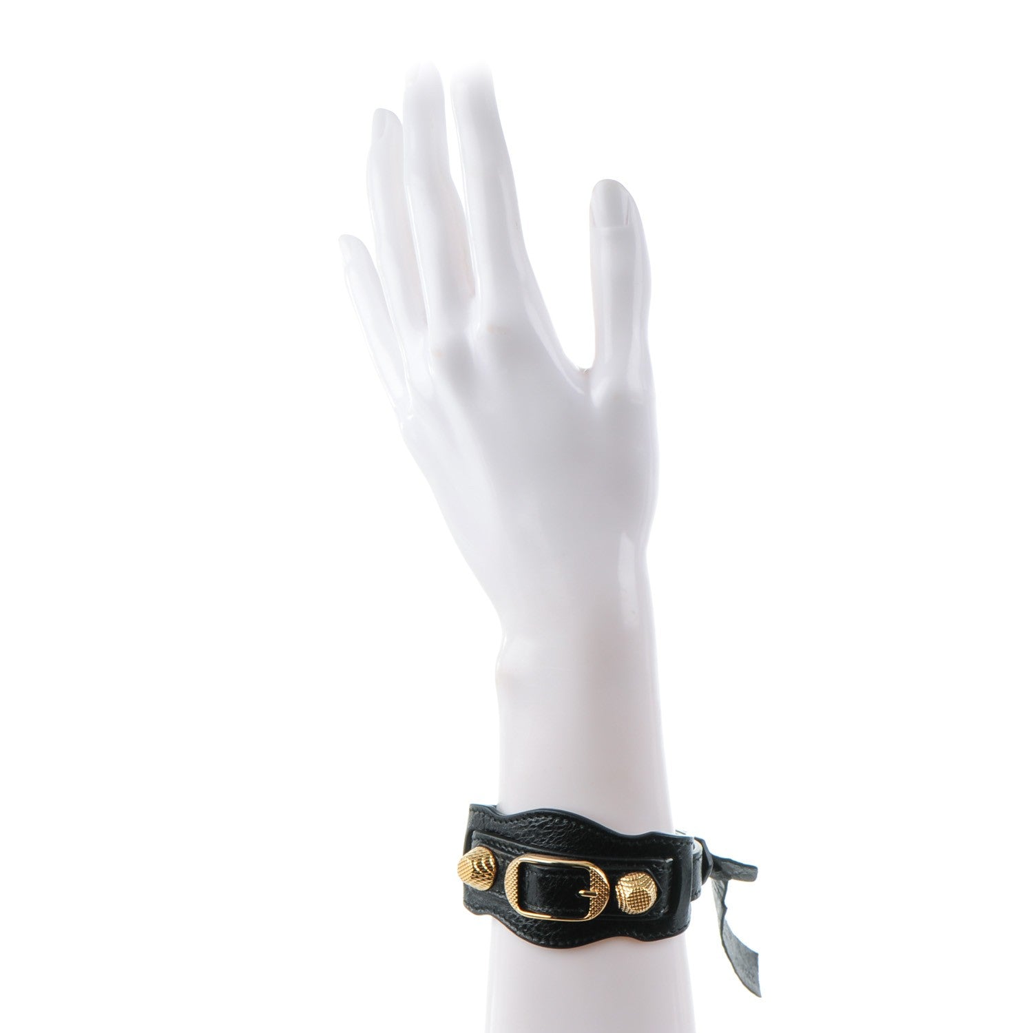 Balenciaga Agneau Arena Giant 12 Gold Hardware L Bracelet Black 2 of 6