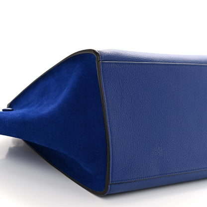 Celine Drummed Calfskin Suede Small Trapeze Indigo 8 of 10