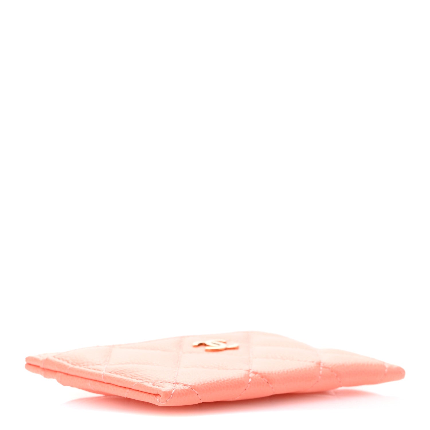 Chanel Caviar Quilted Card Holder Light Orange 4 of 10
