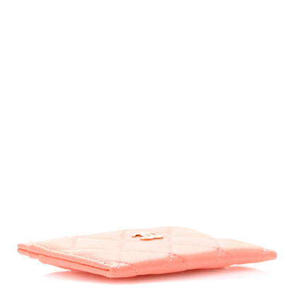 Chanel Caviar Quilted Card Holder Light Orange 4 of 10
