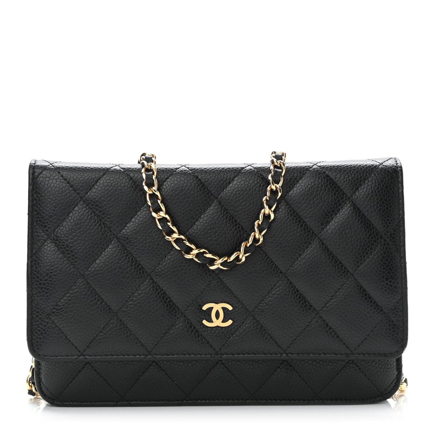 Chanel Caviar Quilted Wallet On Chain WOC Black 1 of 12