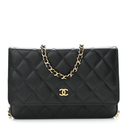 Chanel Caviar Quilted Wallet On Chain WOC Black 1 of 12