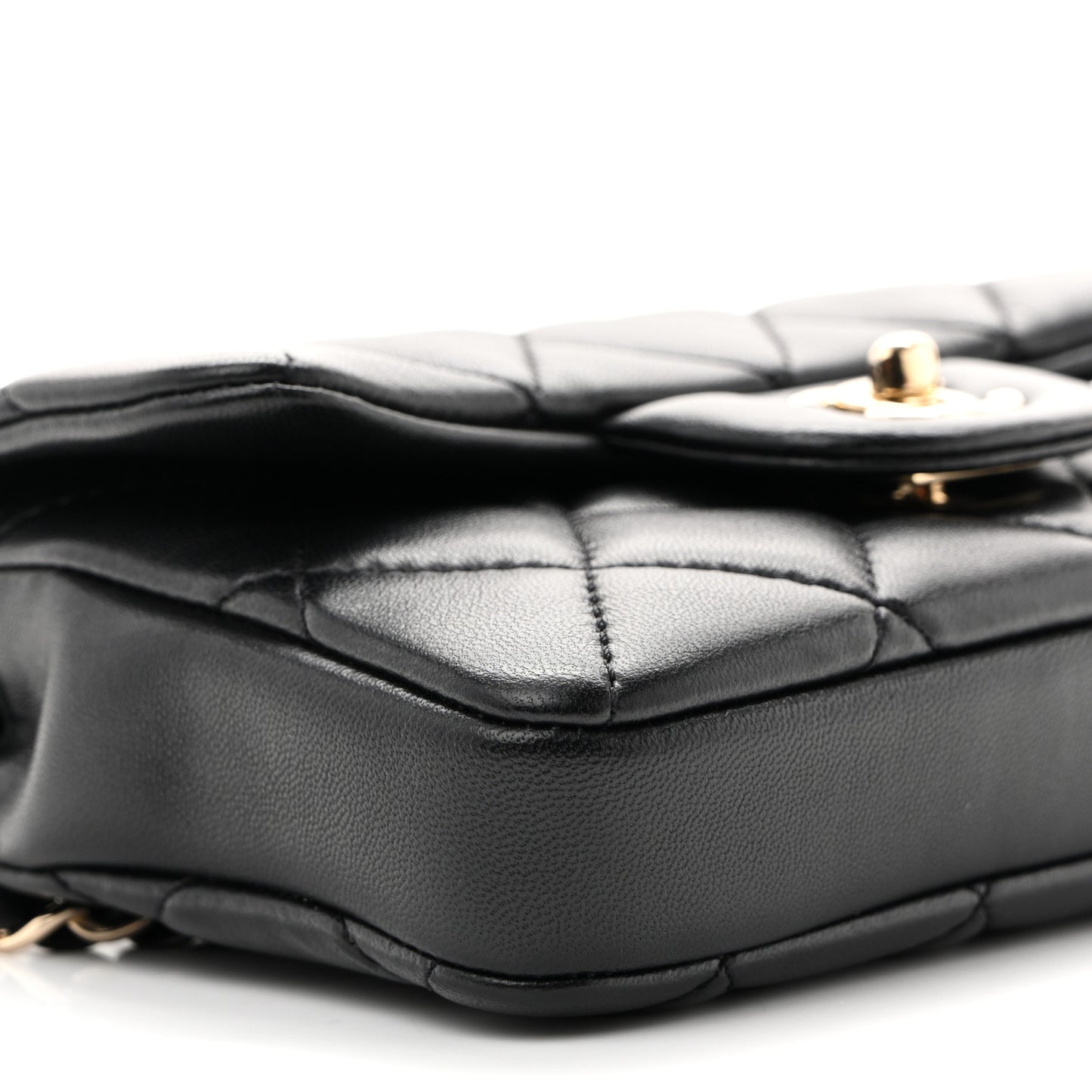 Lambskin Quilted Mini My Precious Waist Bag Black