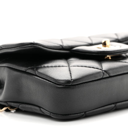 Chanel Lambskin Quilted Mini My Precious Waist Bag Black 9 of 10
