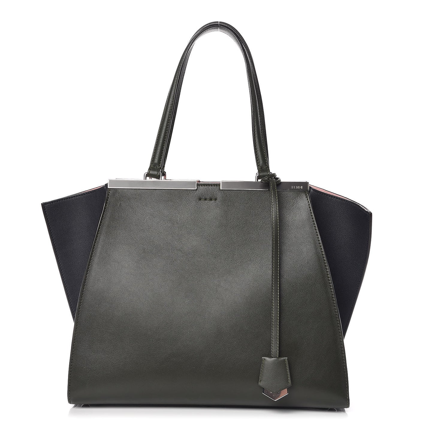 Vitello Large 3Jours Tote Verde Prato Blue Notte