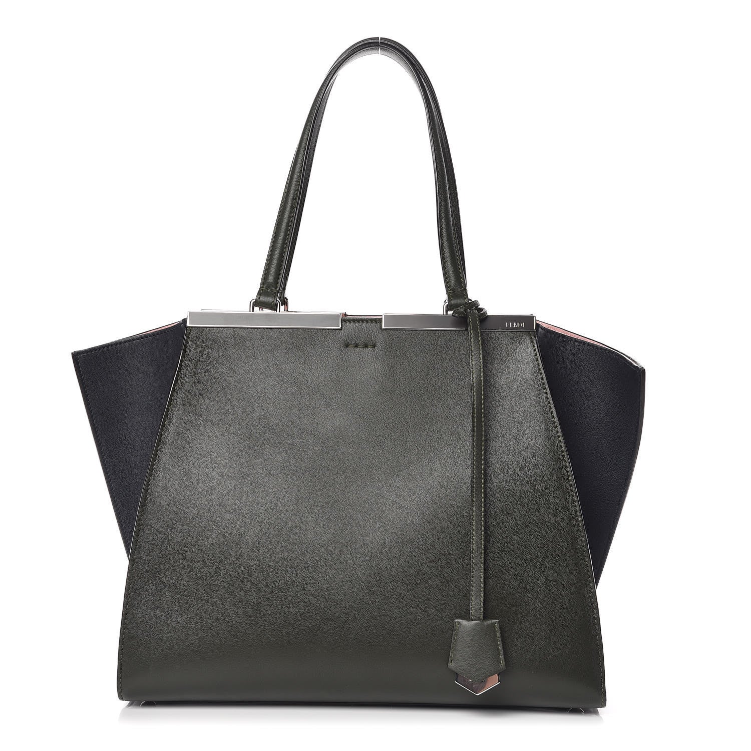 Fendi Vitello Large 3Jours Tote Verde Prato Blue Notte 1 of 17