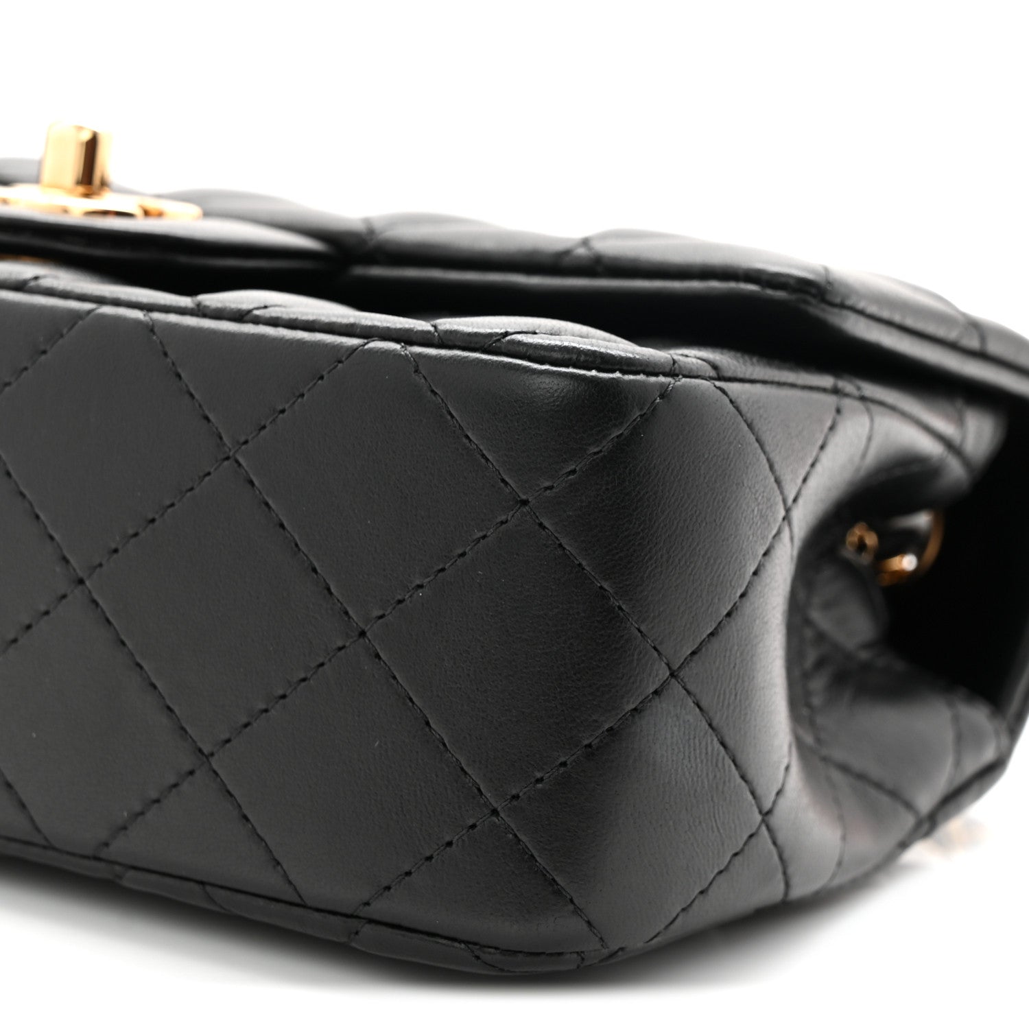 Chanel Lambskin Quilted Mini Rectangular Flap Black 10 of 11