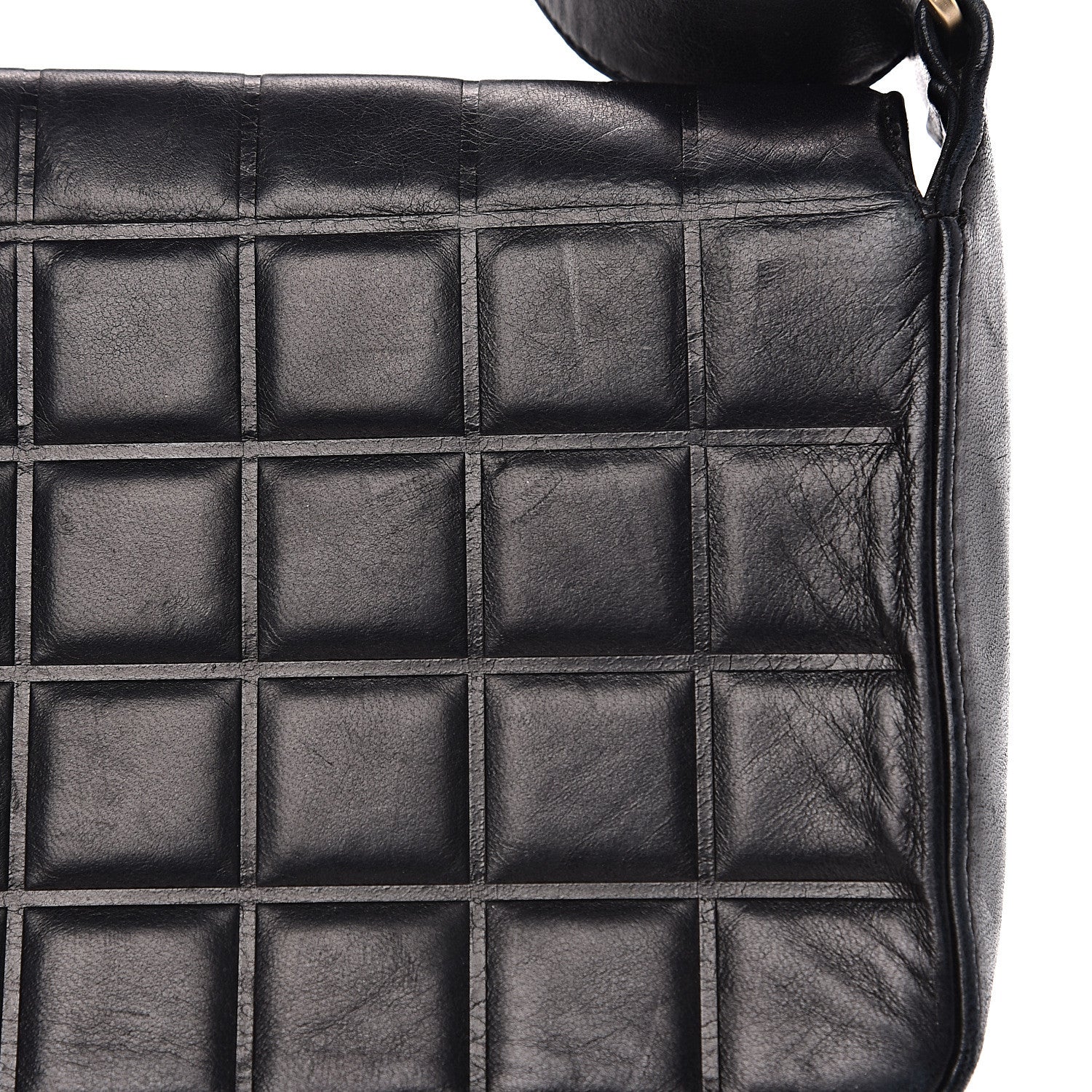 Chanel Lambskin Quilted CC Chocolate Bar Flap Black 12 of 16