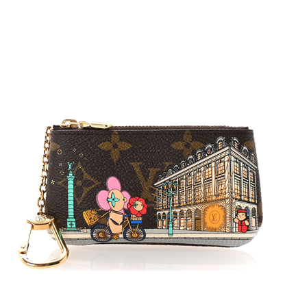Louis Vuitton Monogram 2022 Christmas Animation Paris Key Pouch Pink 1 of 7
