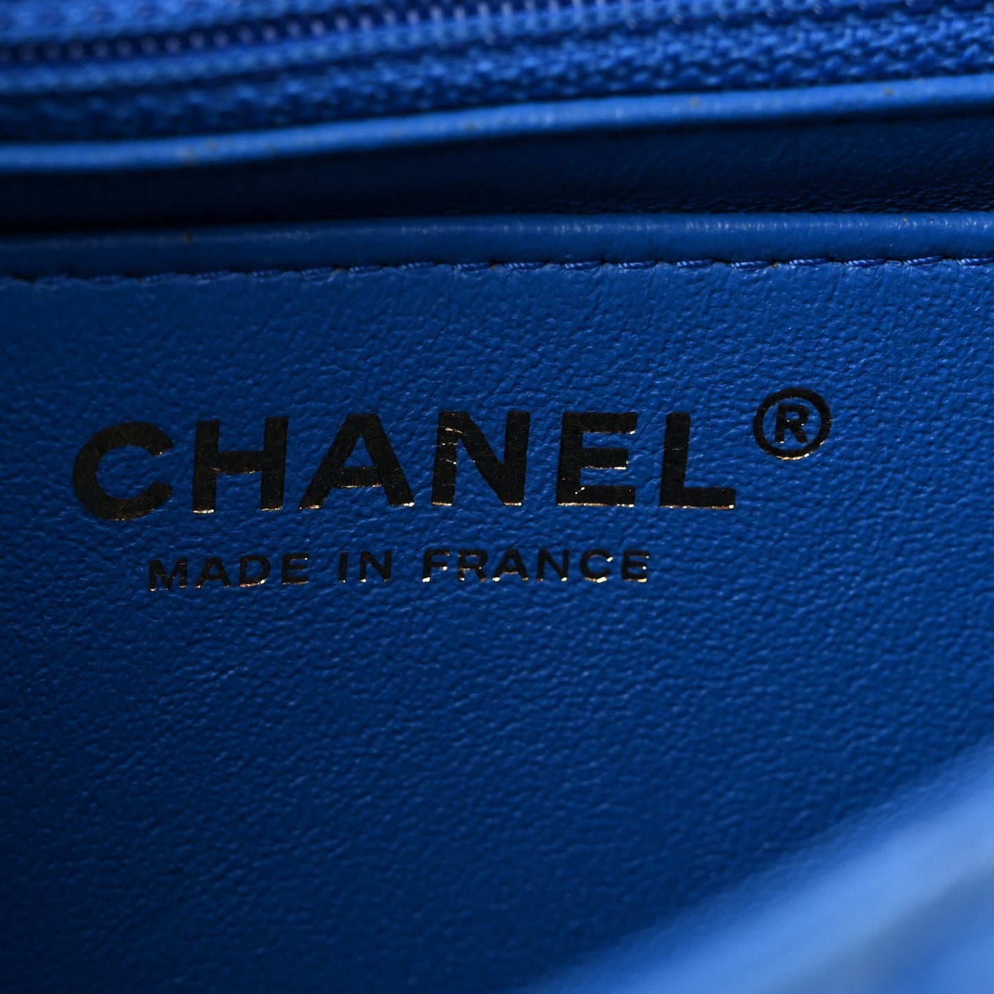 Lambskin Quilted Mini Rectangular Flap Blue